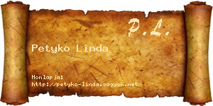 Petyko Linda névjegykártya